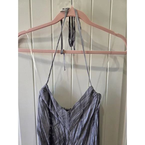 POL Halter Neck Adjustable Tie Dye Midi Dress Size Small NWOT Flowy Keyhole Back - Picture 9 of 12